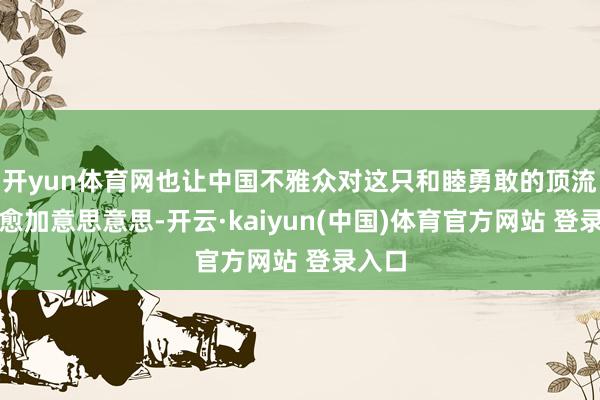 开yun体育网也让中国不雅众对这只和睦勇敢的顶流小熊愈加意思意思-开云·kaiyun(中国)体育官方