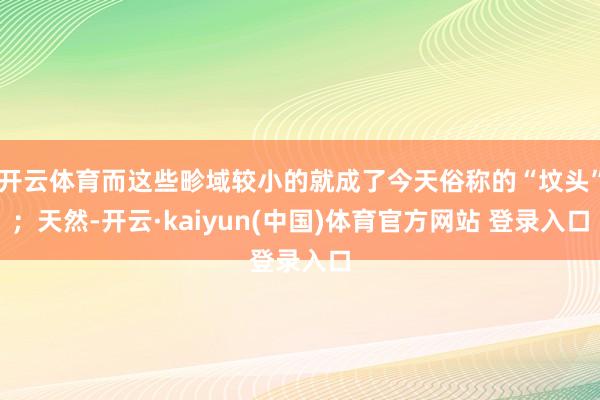 开云体育而这些畛域较小的就成了今天俗称的“坟头”；天然-开云·kaiyun(中国)体育官方网站 登录入口
