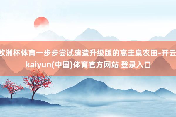 欧洲杯体育一步步尝试建造升级版的高圭臬农田-开云·kaiyun(中国)体育官方网站 登录入口