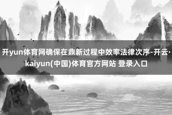 开yun体育网确保在鼎新过程中效率法律次序-开云·kaiyun(中国)体育官方网站 登录入口