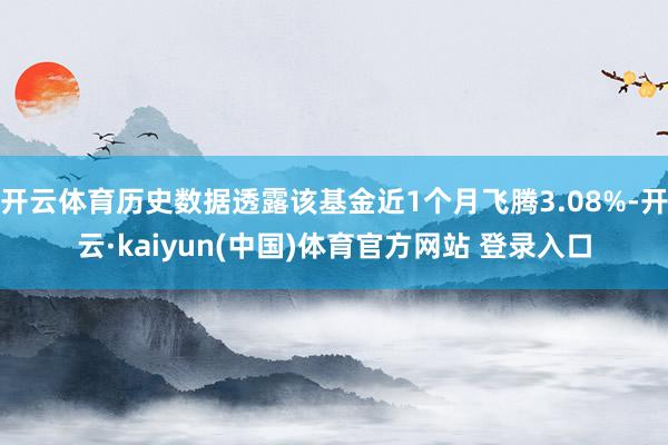 开云体育历史数据透露该基金近1个月飞腾3.08%-开云·kaiyun(中国)体育官方网站 登录入口