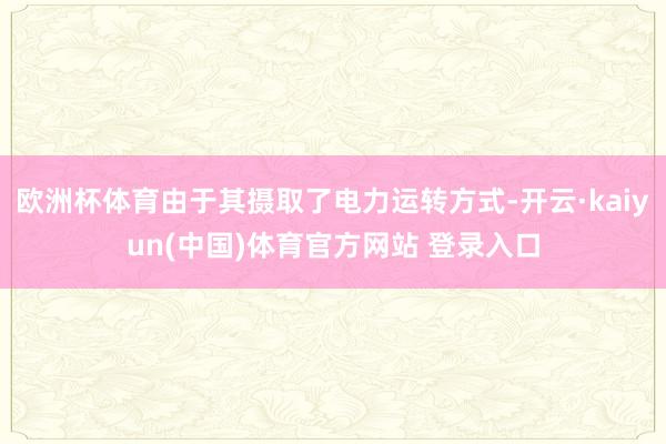 欧洲杯体育由于其摄取了电力运转方式-开云·kaiyun(中国)体育官方网站 登录入口