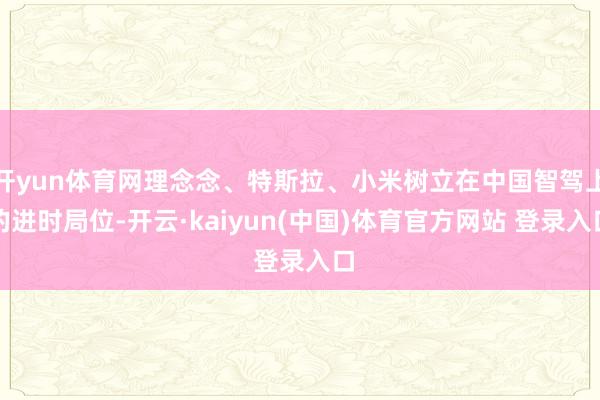 开yun体育网理念念、特斯拉、小米树立在中国智驾上的进时局位-开云·kaiyun(中国)体育官方网站 登录入口