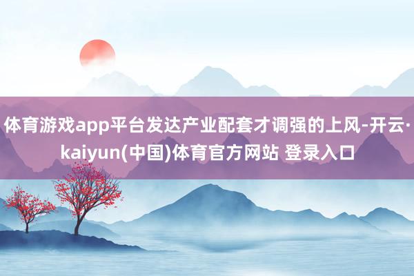 体育游戏app平台发达产业配套才调强的上风-开云·kaiyun(中国)体育官方网站 登录入口